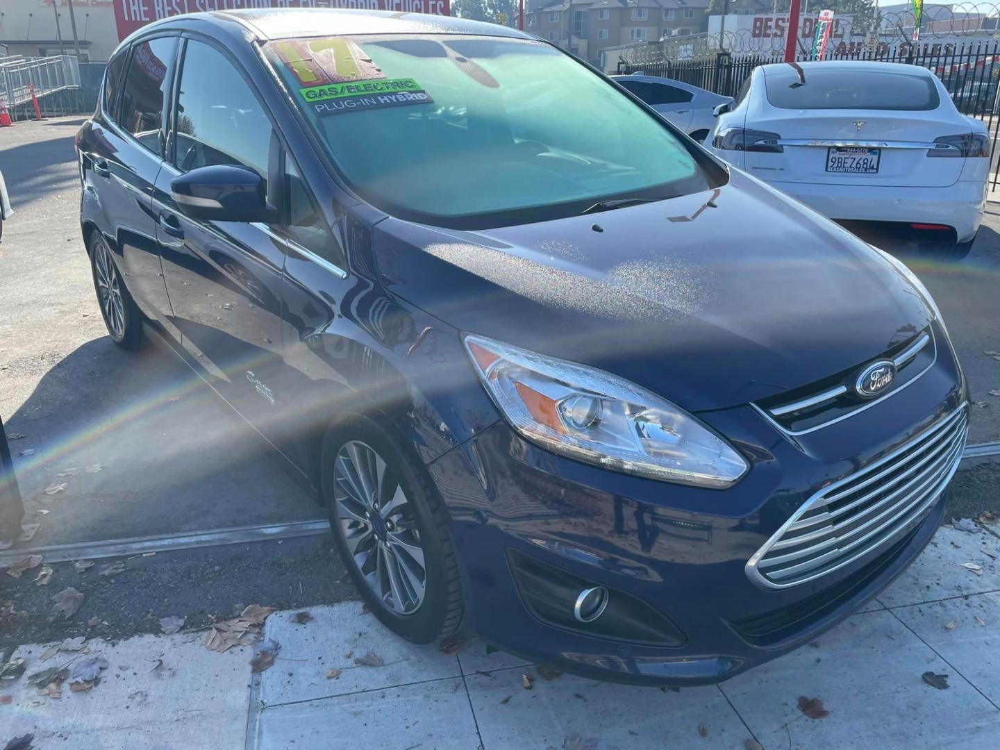 2017 Blue /BLACK Ford C-Max Energi (1FADP5FU9HL) , located at 744 E Miner Ave, Stockton, CA, 95202, (209) 944-5770, 37.956863, -121.282082 - Photo#1